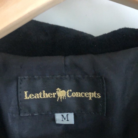 Vintage Leather Suede fringe blazer coat - Picture 5 of 6